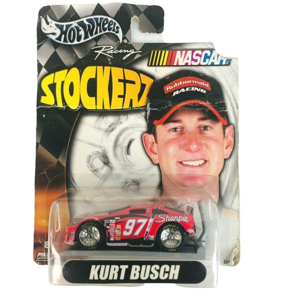 2003 Hot Wheels NASCAR Stockerz Kurt Busch Rubbermaid Racing DieCast #97